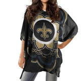 Limited Edition, Officially Licensed New Orleans Saints Caftan One Size / Black