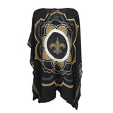 Limited Edition, Officially Licensed New Orleans Saints Caftan One Size / Black