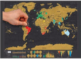 Scratch off world map poster