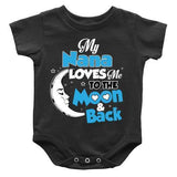CT&J Apparel Apparel BABY/INFANT ONESIE / Blue / NB My Grandma Loves Me To The Moon and Back