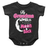 CT&J Apparel Apparel BABY/INFANT ONESIE / Pink / NB My Grandma Loves Me To The Moon and Back