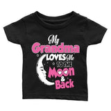 CT&J Apparel Apparel Kids T-Shirt / Pink / 2T My Grandma Loves Me To The Moon and Back