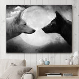 White & Black Wolves