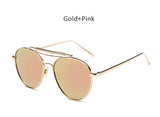 Flat Top Pilot Sunglasses women men aviator sun glasses