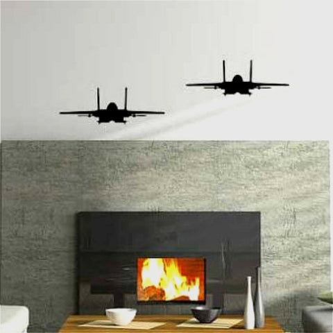 F-15 EAGLE Vinyl wall art, 1pcs  8"H x 22"W/20x55cm Military FIGHTER JET Airplane Air Force Sticker Decal