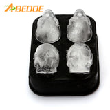 3D Skull Silicone Ice Mold Cool Whiskey Wine Cocktail Cube Tray Maker Home Kitchen Ice Mold DIY Tools Halloween