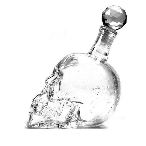 New 350ml Crystal Skull Head Vodka Whiskey Bottle Drinking Home Bar Decanter