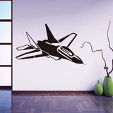 Russian MiG-29 Fulcrum Removable Cartoon Airplanes Art Decals Silhouette Vinyl Wall Stickers DIY Home Decor For Kids House Waterproof