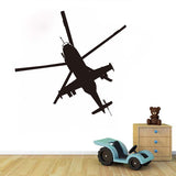 MI-24 Hind Helicopter Wall Decals Sticker Kids Room Bedroom Vinyl Airplane Art Self Adhesive Wallpaper Home Decor Living Room Decals