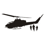 Army Bell AH-1 Cobra Helicopter Creative Wall Stickers For Boys Bedroom Living Room Decoration Airplane Removable Black Wall Decal Mural