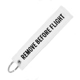REMOVE BEFORE FLIGHT Key chain